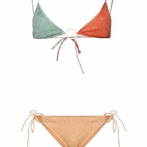 Oseree New Season Lumière lurex Bikini- Size Medium- Gold/Multi Tone
